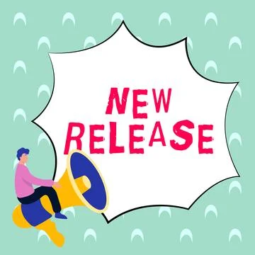 Writing displaying text New Release. Business overview announcing something Stock Illustration