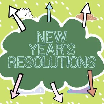 Writing displaying text New Year S Resolutions. Concept meaning reflection of Stock Illustration