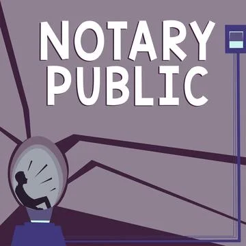Writing displaying text Notary Public. Business concept Legality Documentation Stock Illustration