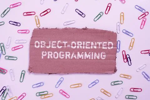 Writing displaying text Object Oriented Programming. Internet Concept Language Stock Photos