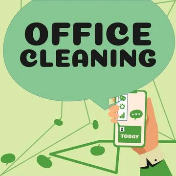 Writing displaying text Office Cleaning. Word Written on the action or process Ilustração Stock