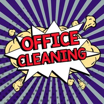 Writing displaying text Office Cleaning. Business approach the action or process Ilustración de archivo