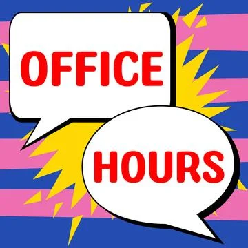 Writing displaying text Office Hours. Business showcase The hours which business Stock Illustration