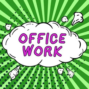 Writing displaying text Office Work. Internet Concept any clerical or 스톡 일러스트