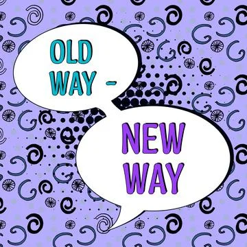 Writing displaying text Old Way New Way. Business concept talking how you can Ilustración de archivo