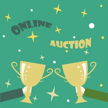 Writing displaying text Online Auction. Word Written on digitized sale event Stock Illustration