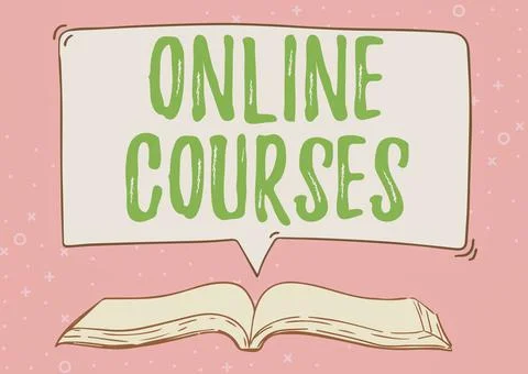 Writing displaying text Online Courses. Business overview Revolutionizing formal Stock Illustration
