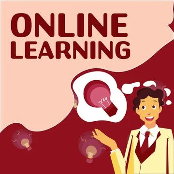 Writing displaying text Online Learning. Business approach Larning with the イラスト素材