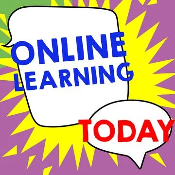 Writing displaying text Online Learning. Business idea Larning with the イラスト素材