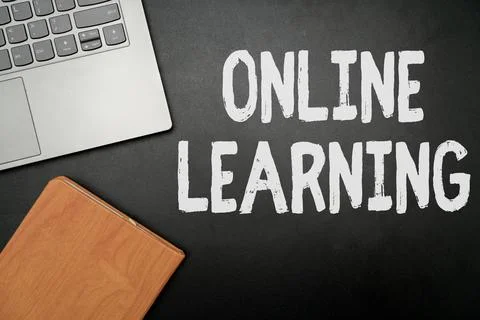 Writing displaying text Online Learning. Business approach Larning with the Fotos de archivo