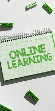 Writing displaying text Online Learning. Business concept Larning with the Fotos de archivo