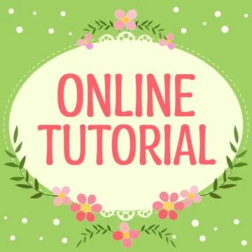 Writing displaying text Online Tutorial. Business showcase process of tutoring Stock Illustration