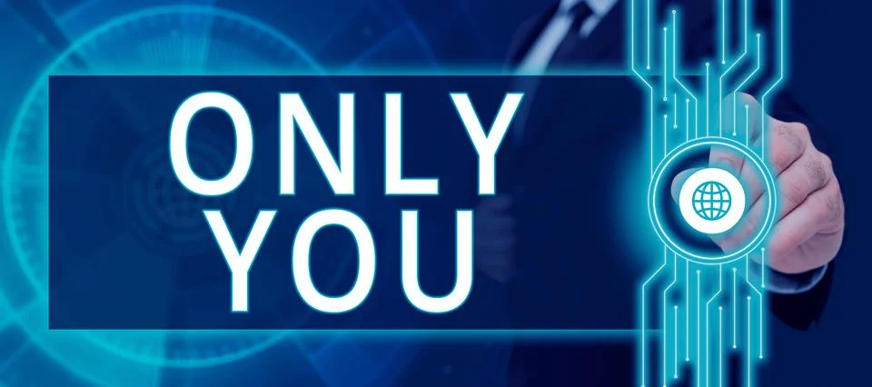 Writing displaying text Only You. Business concept that are the one we need love Stock Photos