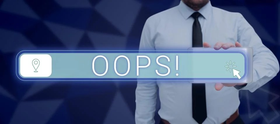 Writing displaying text Oops. Business overview used to show recognition of Stock Photos
