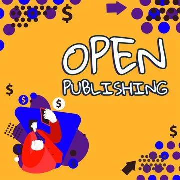 Writing displaying text Open Publishing. Conceptual photo online access to many Stock Illustration