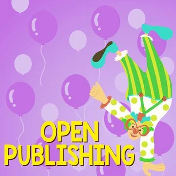 Writing displaying text Open Publishing. Business idea online access to many Stock Illustration