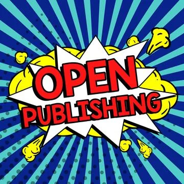 Writing displaying text Open Publishing. Word Written on online access to many Stock Illustration