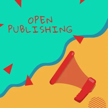 Writing displaying text Open Publishing. Business showcase online access to many Stock Illustration