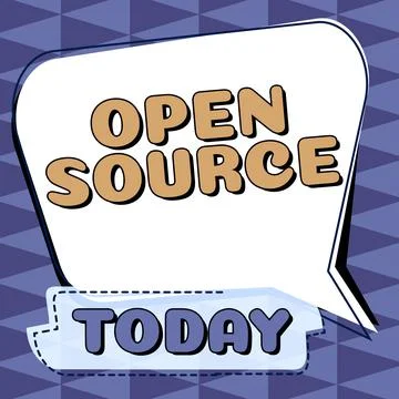 Writing displaying text Open Source. Business approach denoting software which Stock Illustration