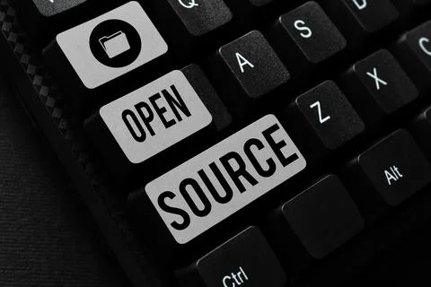 Writing displaying text Open Source. Business approach contains the source code Stock Photos