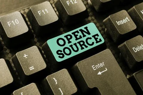 Writing displaying text Open Source. Business concept contains the source code Stock Photos