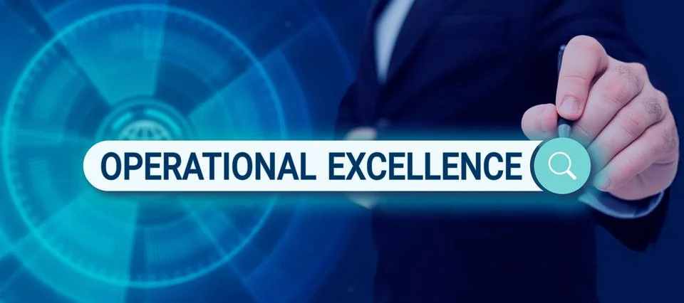 Writing displaying text Operational Excellence. Business overview software that Foto stock