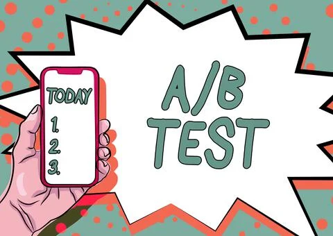 Writing displaying text A Or B Test. Business concept test to determine 库存插图