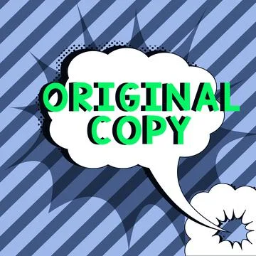 Writing displaying text Original Copy. Business concept Main Script Unprinted イラスト素材