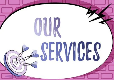 Writing displaying text Our Services. Concept meaning The occupation or function Stock Illustration