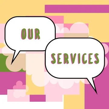 Writing displaying text Our Services. Word Written on The occupation or function 库存插图