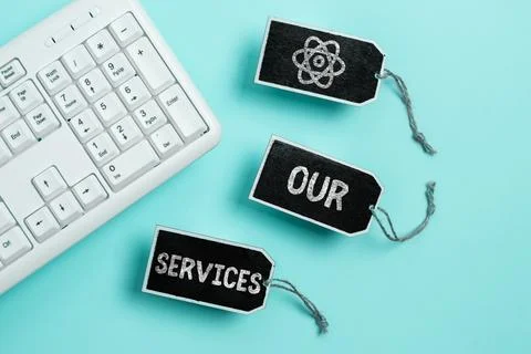 Writing displaying text Our Services. Business idea The occupation or function Stock Photos