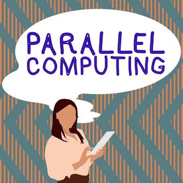 Writing displaying text Parallel Computing. Word Written on simultaneous Stockillustratie