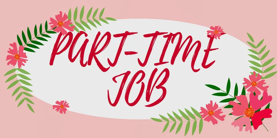 Writing displaying text Part Time Job. Conceptual photo Weekender Freelance Stockillustratie