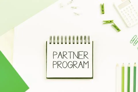 Writing displaying text Partner Program. Internet Concept business strategy Stock Illustration