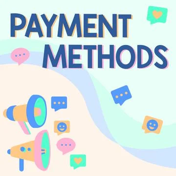 Writing displaying text Payment Methods. Business showcase Several ways utilized Stock Illustration