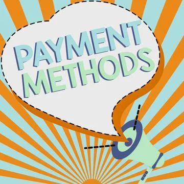 Writing displaying text Payment Methods. Conceptual photo Several ways utilized Stock Illustration