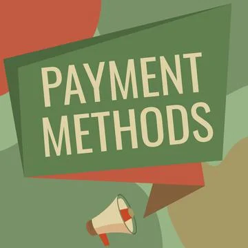 Writing displaying text Payment Methods. Conceptual photo Several ways utilized Stock Illustration