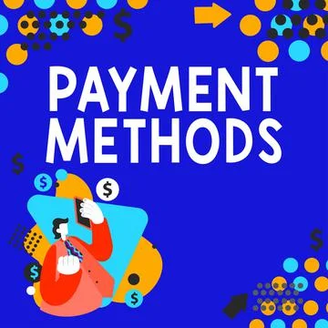 Writing displaying text Payment Methods. Internet Concept Several ways utilized Stock Illustration