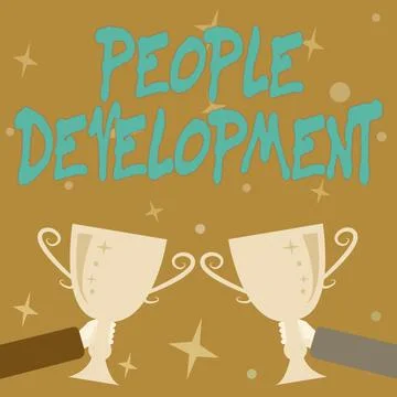 Writing displaying text People Development. Business approach Encouraging Stockillustratie