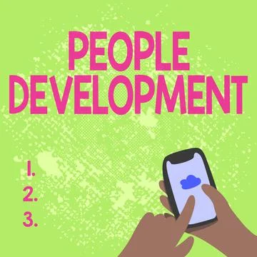 Writing displaying text People Development. Internet Concept Encouraging Stock Illustration