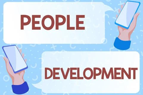 Writing displaying text People Development. Internet Concept Encouraging 스톡 일러스트