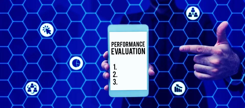 Writing displaying text Performance Evaluation. Business idea the development Stock Photos