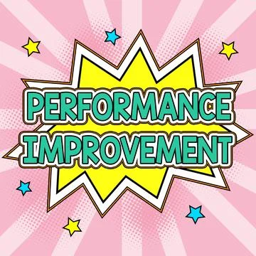 Writing displaying text Performance Improvement. Concept meaning Measure and Stock Illustration