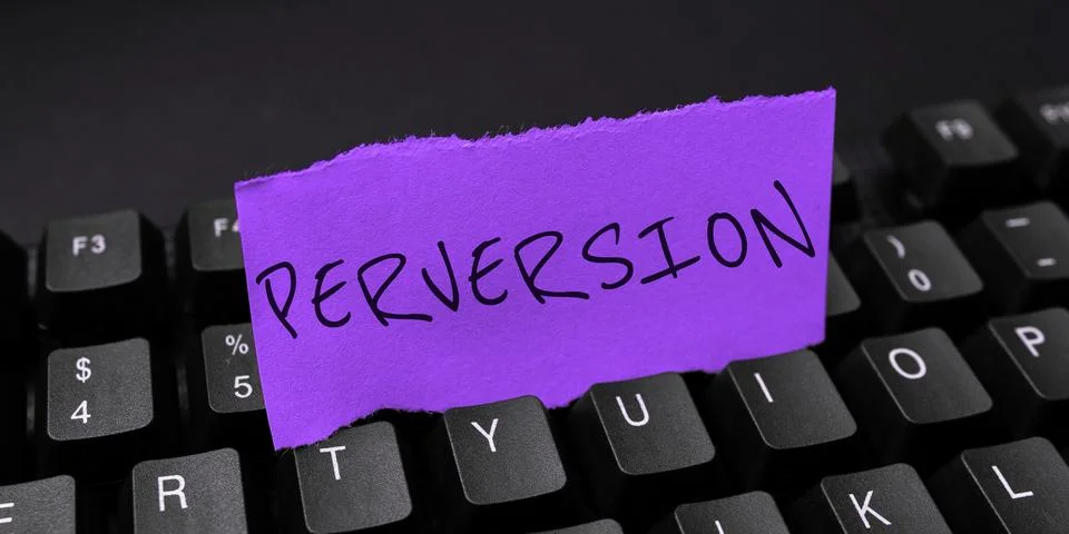 Writing displaying text Perversion. Internet Concept describes one whose actions Stock Photos