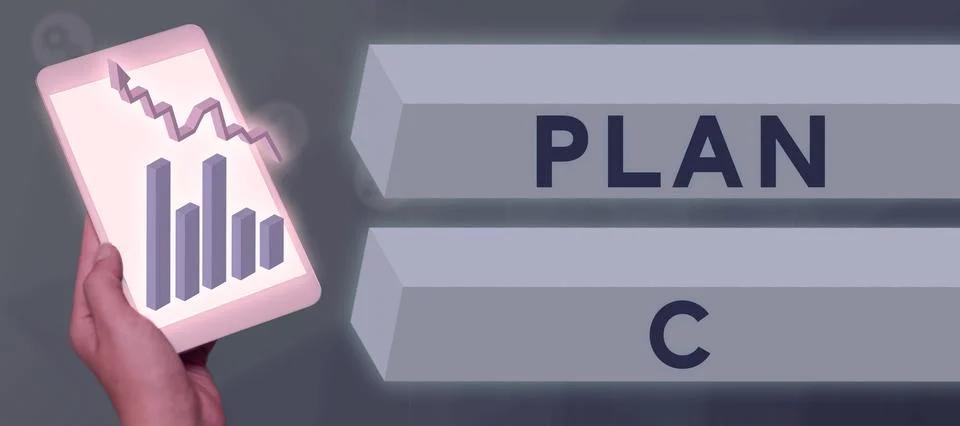 Writing displaying text Plan C. Conceptual photo ones last Backup strategy Stock Photos