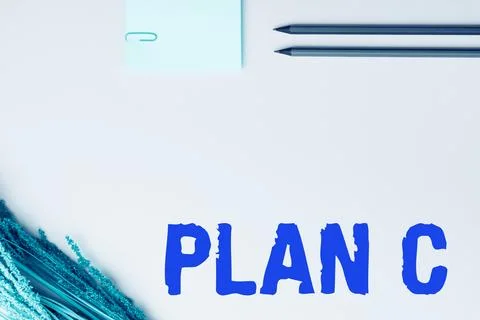 Writing displaying text Plan C. Concept meaning ones last Backup strategy 写真素材
