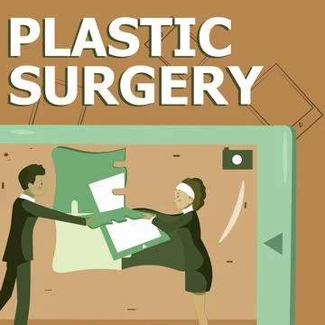 Writing displaying text Plastic Surgery. Business overview Process of Stock Illustration