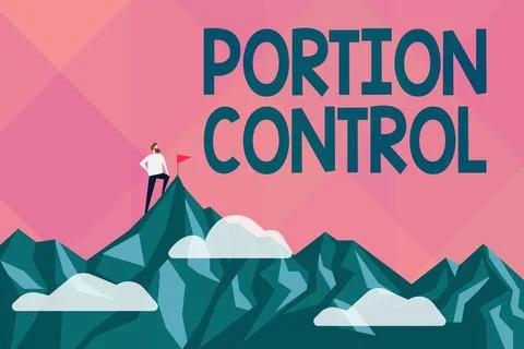 Writing displaying text Portion Control. Business idea knowing the correct Stock Illustration
