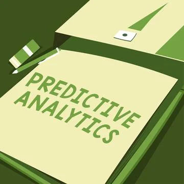 Writing displaying text Predictive Analytics. Business showcase Optimize Stock Illustration