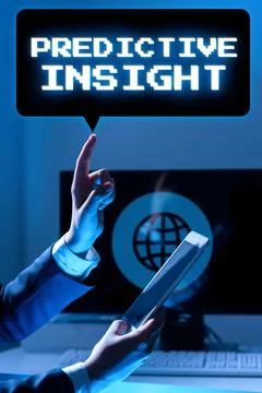 Writing displaying text Predictive InsightProactive Fault Management System an 写真素材